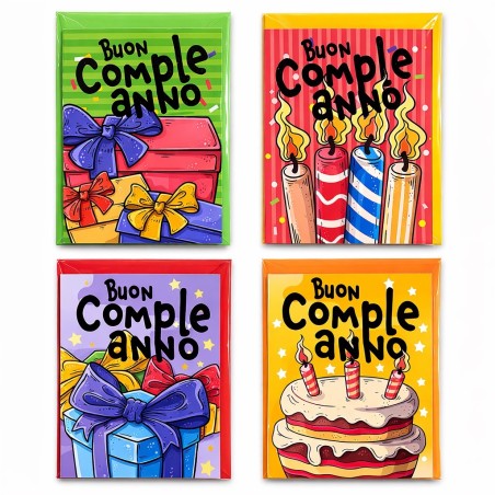 Blue ED0631 - Biglietti Buon Compleanno Conf.12 pz
