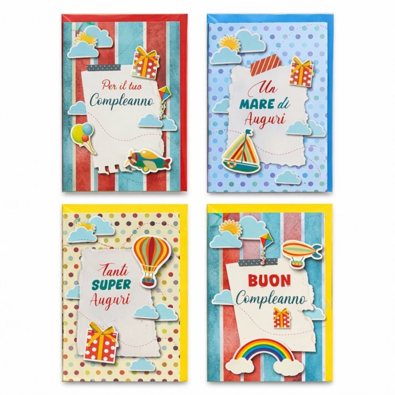 Blue ED0626 - Biglietti Compleanno Portasoldi Conf.12 pz
