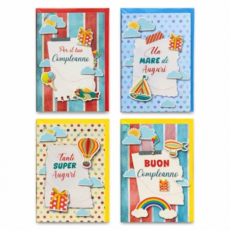 Blue ED0626 - Biglietti Compleanno Portasoldi Conf.12 pz