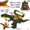 Ginmar 51901 - Dinosauro con Verso e Movimento Display 8 pz