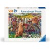 Ravensburger 00209 - Puzzle 500 Pezzi - Amici Pelosi In Giardino