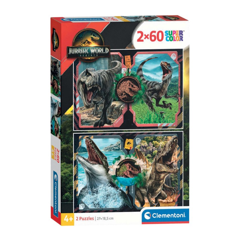 Clementoni 24830 - Puzzle 2 x 60 Pezzi - Jurassic World