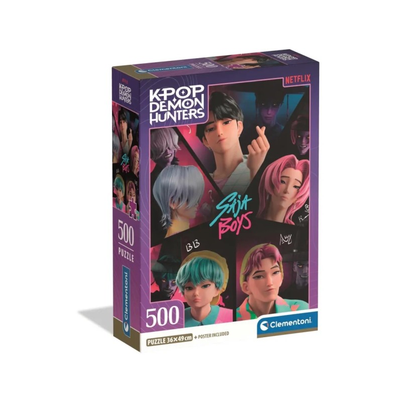 Clementoni 35625 - Puzzle 500 Pezzi - Compact K-Pop Demon Hunters
