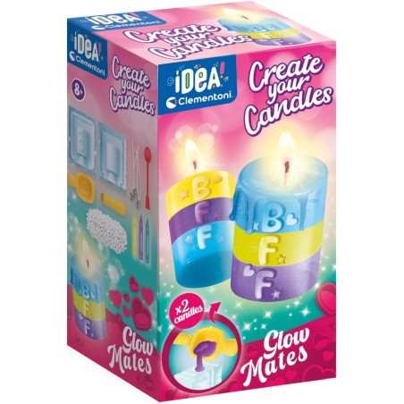 Clementoni 18352 - Idea - Create Your Candles Messages Style Bff Glow Mates