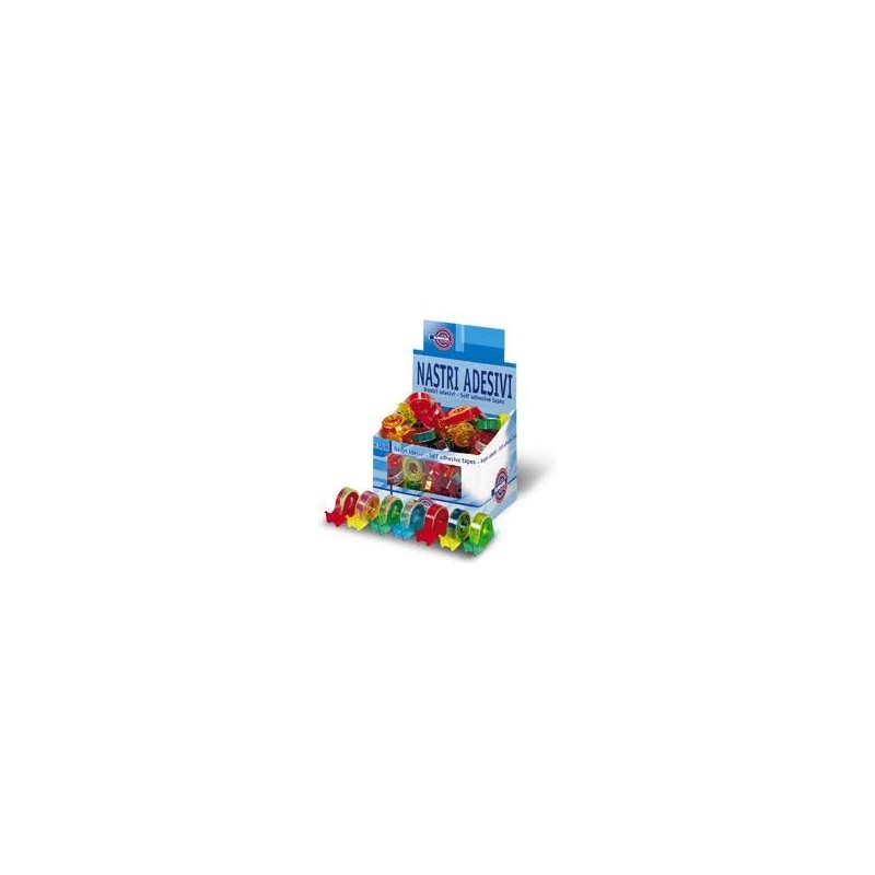 Sicad 377 - Display 34 Rotoli Nastro Adesivo Ecophan Con Chiocciola 19 mm. x 25 Mt.