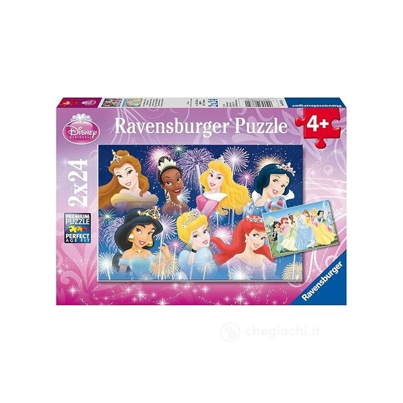Ravensburger 08872 - Puzzle 2 x 24 Pezzi - Principesse