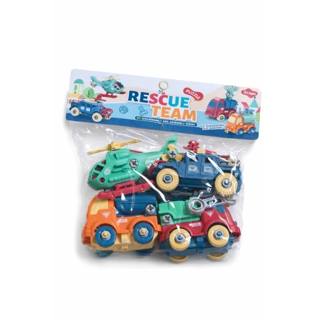 Fratelli Pesce 8832 - Busta 4 Veicoli Rescue Monta e Smonta
