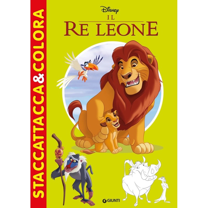 Giunti W1122 - Album Stacca Attacca e Colora Re Leone