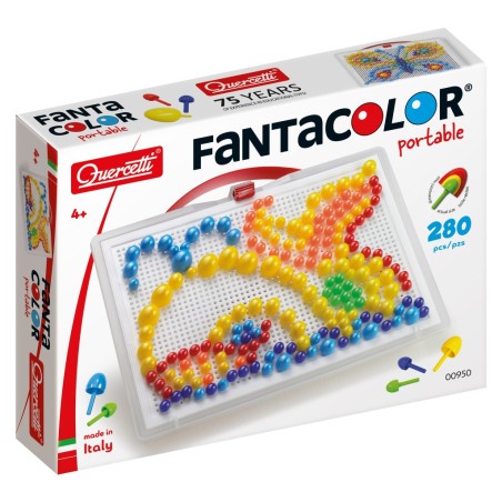 Quercetti 950 - Fantacolor Chiodini Valigetta Large 280 pz