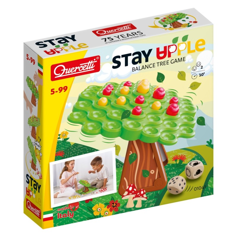 Quercetti 1041 - Stay Apple Balance Tree Game