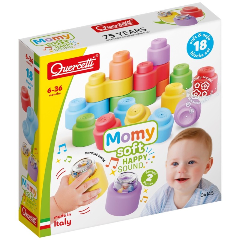 Quercetti 4145 - Momy Soft - Happy Sound Set 18 pz