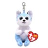 Ty 43105 - Beanie Boos - Thunder Husky Blu Portachiave