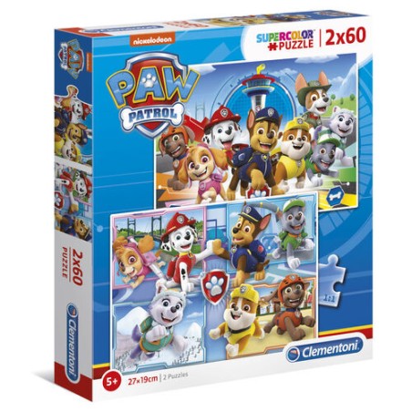 Clementoni 21617 - Puzzle 2 x 60 Pezzi - Paw Patrol
