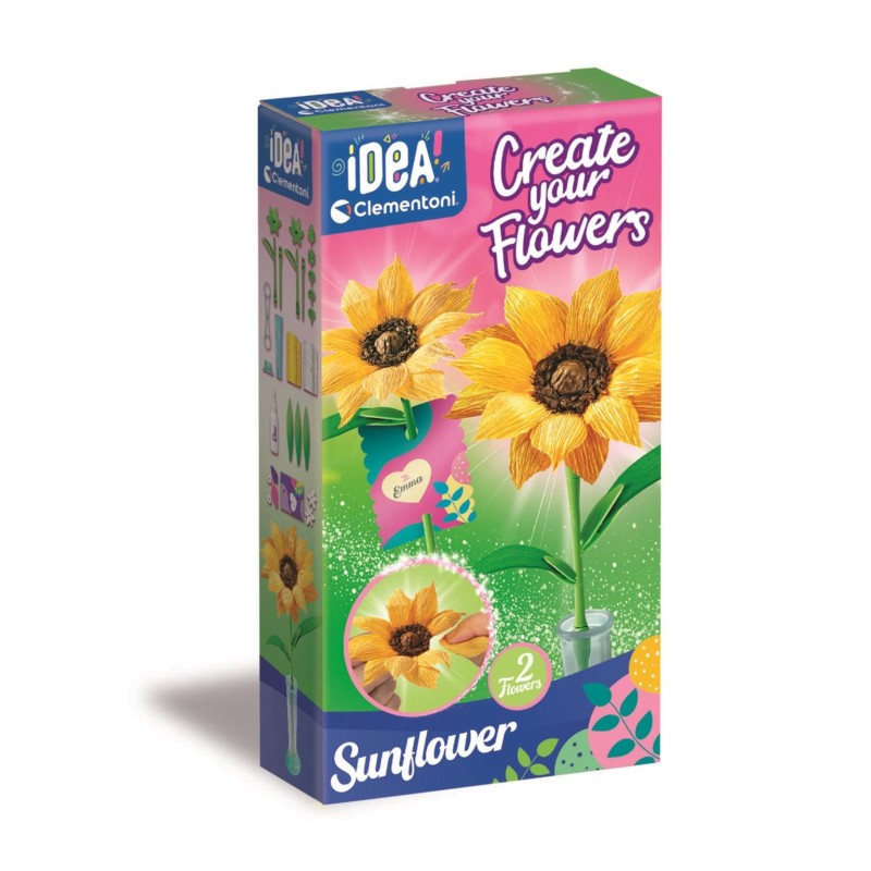 Clementoni 18347 - Idea - Crea i Tuoi Fiori Girasole