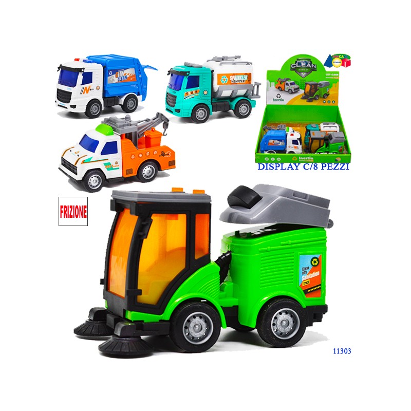 Ginmar 11303 - Mezzi da Lavoro a Frizione Display 8 pz