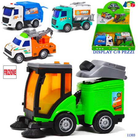 Ginmar 11303 - Mezzi da Lavoro a Frizione Display 8 pz