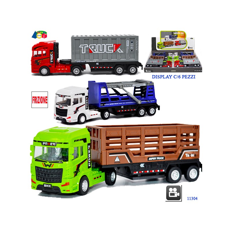 Ginmar 11304 - Motrice e Rimorchio Frizione Display 6 pz