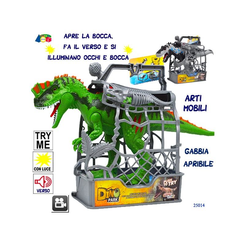 Ginmar 25014 - T Rex in Gabbia Luci e Suoni