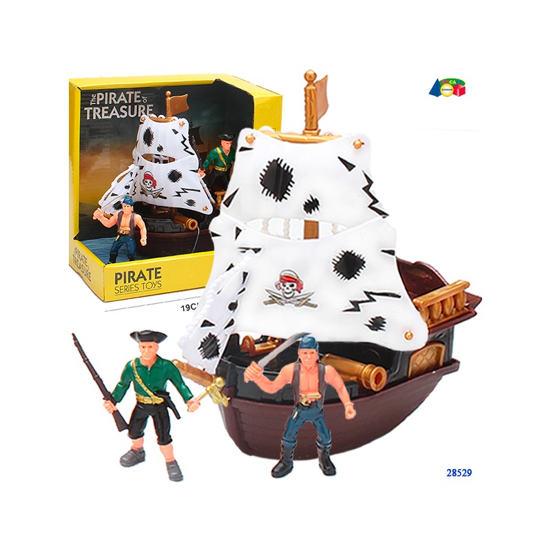 Ginmar 28529 - Playset Veliero con 2 Pirati