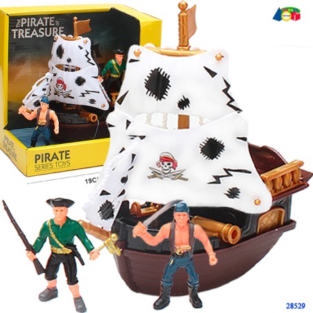 Ginmar 28529 - Playset Veliero con 2 Pirati