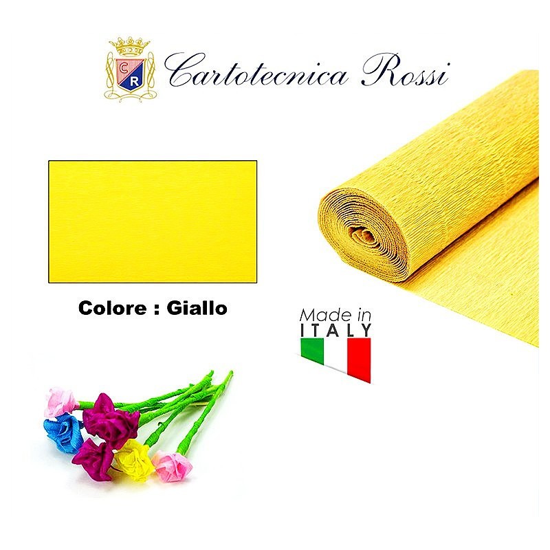 Rossi 296 - Carta Crespata 40g (50x250cm) Giallo