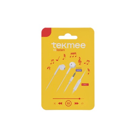 Tekmee 40430373 - Auricolari Cuffiette Stereo con Microfono Jack 3,5mm