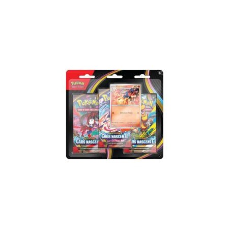 Pokemon 10401 - Blister 3 Bustine Carte Pokemon Caos Nascente