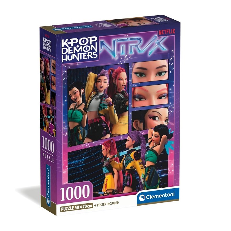 Clementoni 37125 - Puzzle 1000 Pezzi - K-Pop Demon Hunter Huntrix