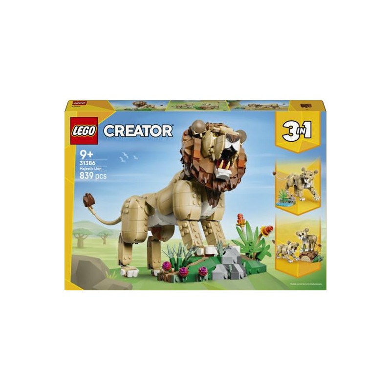 Lego 31386 - Creator - Animali selvatici: Leone Maestoso