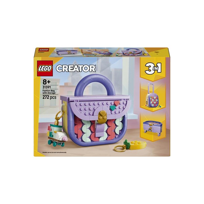 Lego 31391 - Creator - Borsetta Art Fashion con Cassettino