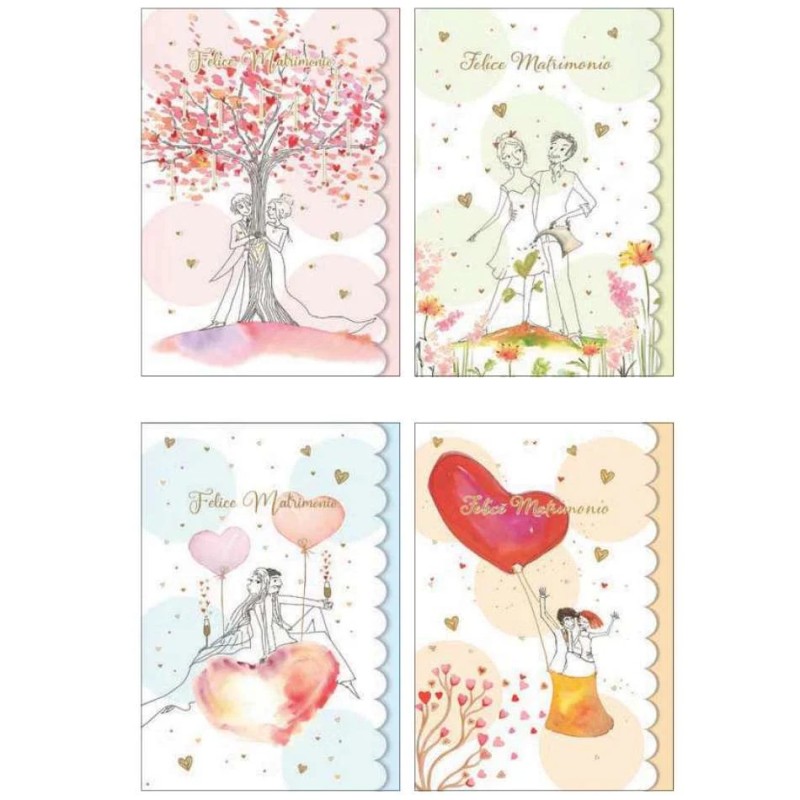 Cecami 10216PS - Biglietti Felice Matrimonio Portasoldi Conf.12 pz
