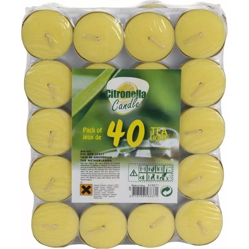Koopman 8100510 - Citronella Tealight 40 pz