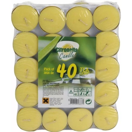 Koopman 8100510 - Citronella Tealight 40 pz