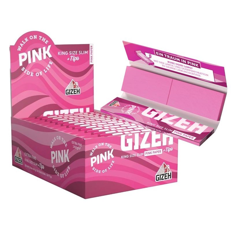 Gizeh 7290 - Cartine Gizeh All Pink King Size Slim + Filtri