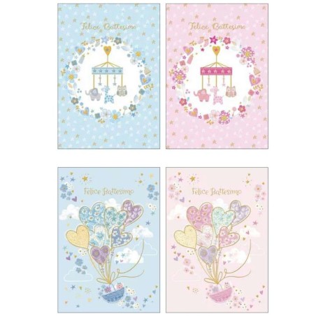 Cecami 10227 - Biglietti Auguri Battesimo Conf.12 pz