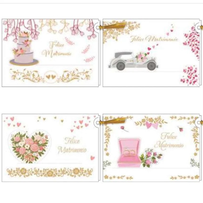 Cecami 10207 - Biglietti Felice Matrimonio Portasoldi Conf.12 pz