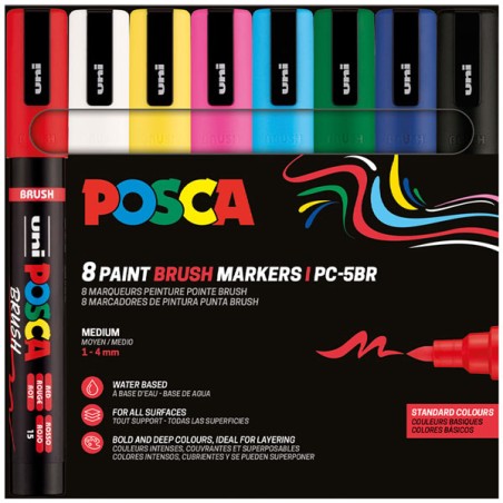 Osama 90211 - Uni Posca Medi PC5 Conf. 8 Pezzi Assortiti