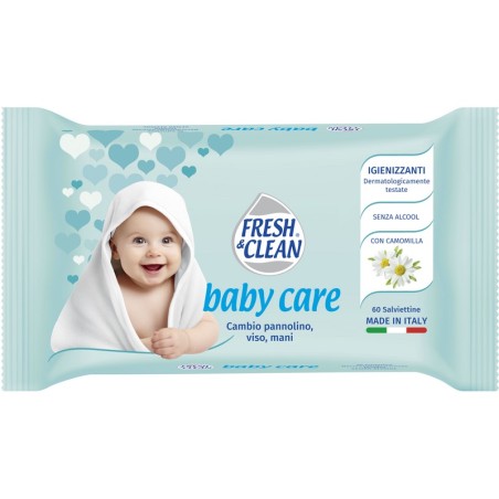 Fresh & Clean 20364 - Salviette Baby Care Igienizzanti 60 pz