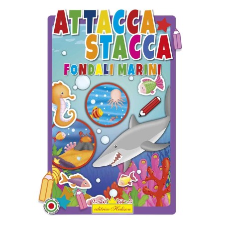 Editrice Hedison 2077 - Album da Colorare Attacca Stacca Fondali Marini