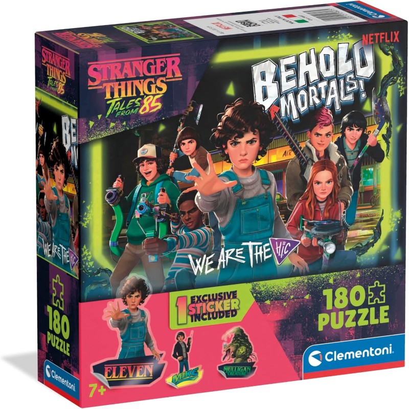 Clementoni 29807 - Puzzle 180 Pezzi - Stranger Things Tales From 85
