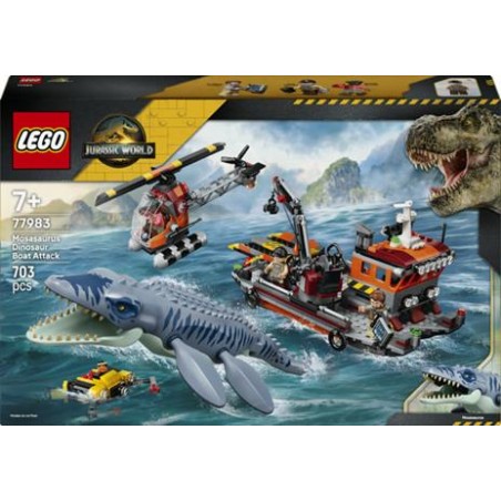 Lego 77983 - Jurassic World - Attacco alla Barca del Dinosauro Mosasaurus