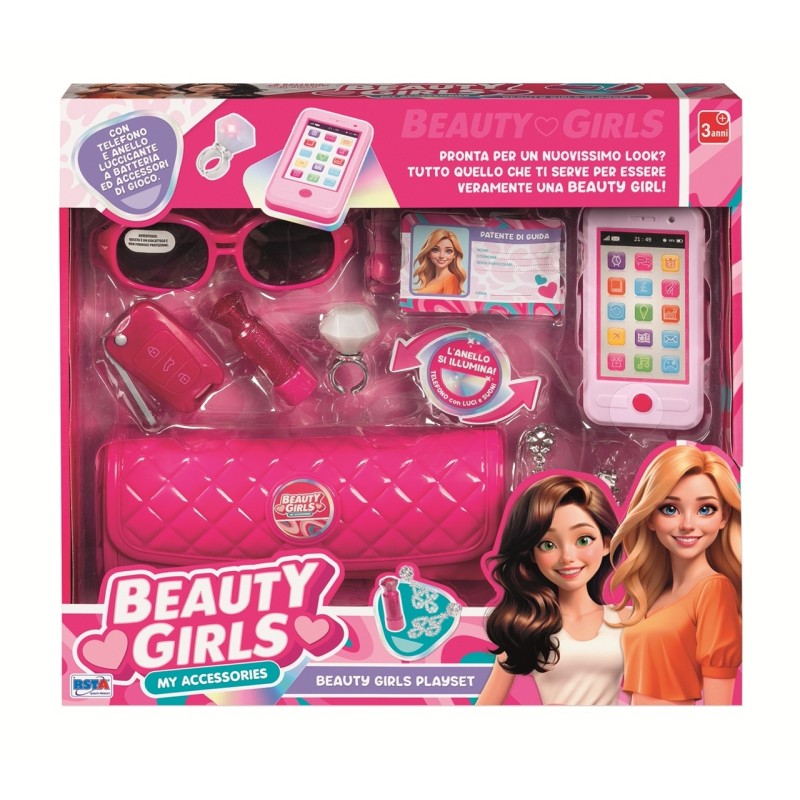 Rstoys 12375 - Playset Beauty Girl Borsetta Telefono Occhiali e Accessori