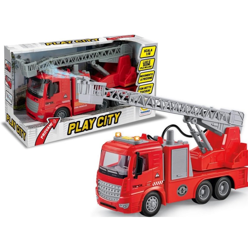 Teorema 80724 - Camion Pompieri Frizione Luci,Suoni e Getto d'Acqua