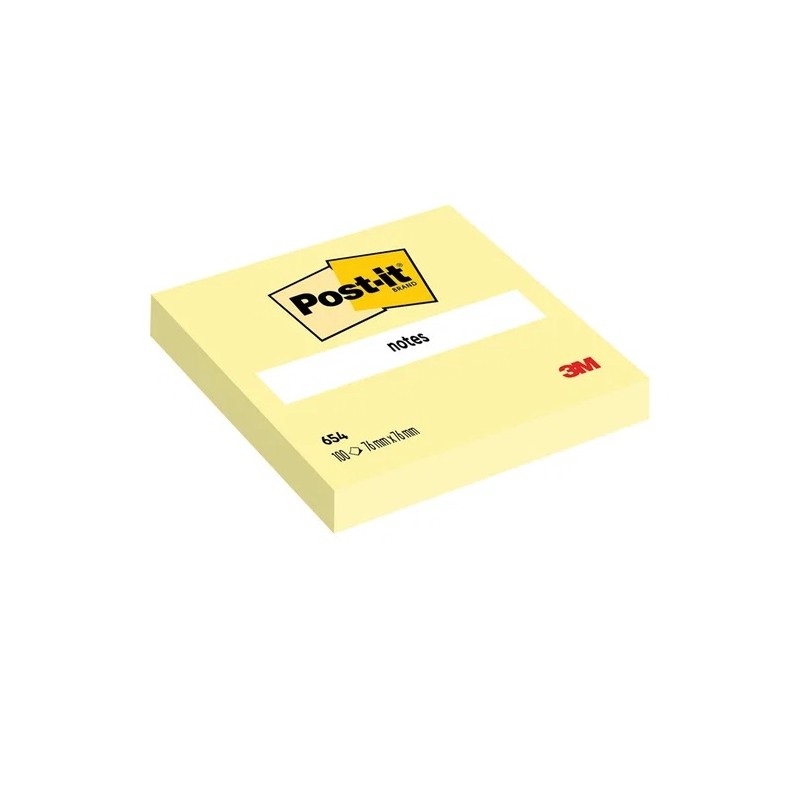 Post-It 654 - Post-It Giallo 76 x 76 Conf.12 pz