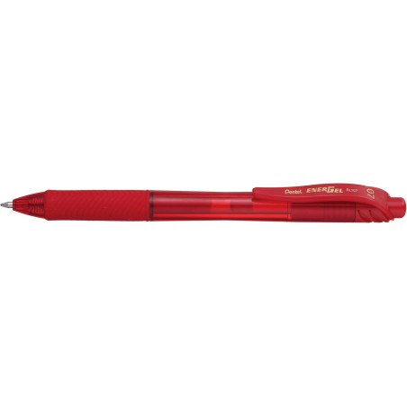 Pentel 100678 - Energel Penna Roller a Scatto 0,7mm Inchiostro Gel Rosso 12 pz