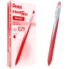 Pentel 103332 - Energel Penna Roller a Scatto 0,7mm Inchiostro Gel Rossa 12 pz