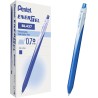 Pentel 103338 - Energel Penna Roller a Scatto 0,7mm Inchiostro Gel Blu 12 pz