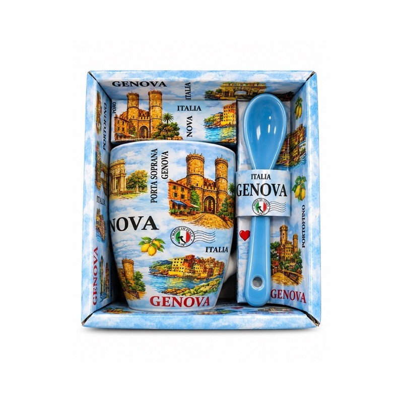 Fratelli Pesce 8951 - Tazza Mug con Cucchiaino Genova