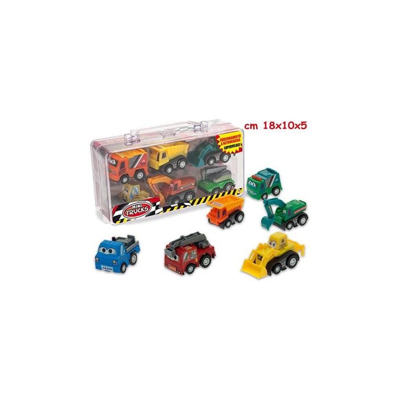 Teorema 64381 - Valigetta Mini Trucks A Retrocarica Set 6 Pz