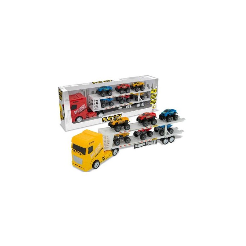 Teorema 68495 - Play City - Camion Bisarca a Frizione con Auto